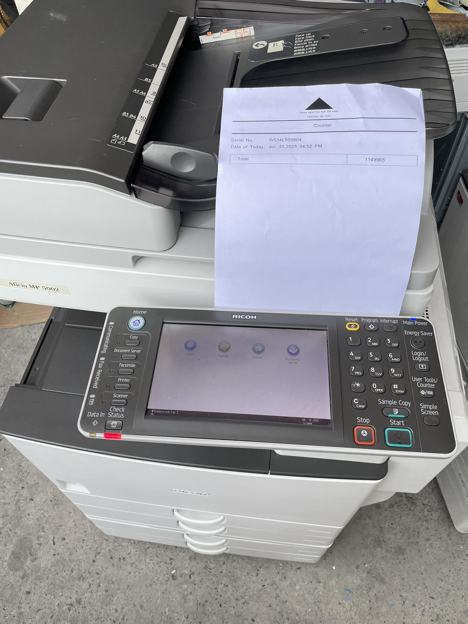 Sửa máy photocopy ricoh cho công ty